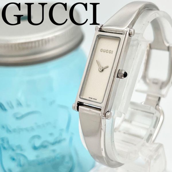 感謝価格】 180 GUCCI グッチ時計 レディース腕時計 ホワイト バングル