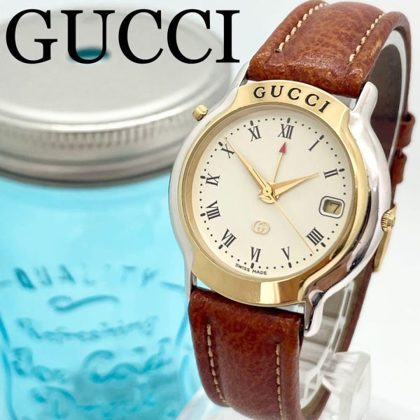 NEW限定品】 230 【美品】GUCCI グッチ時計 メンズ腕時計 ヴィンテージ