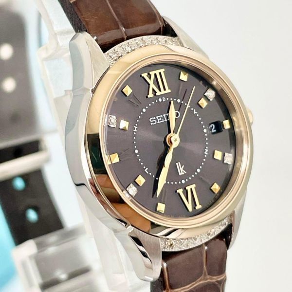 好評 293 SEIKO ルキア時計 ピエールエルメ 14Pダイヤ 電波ソーラー