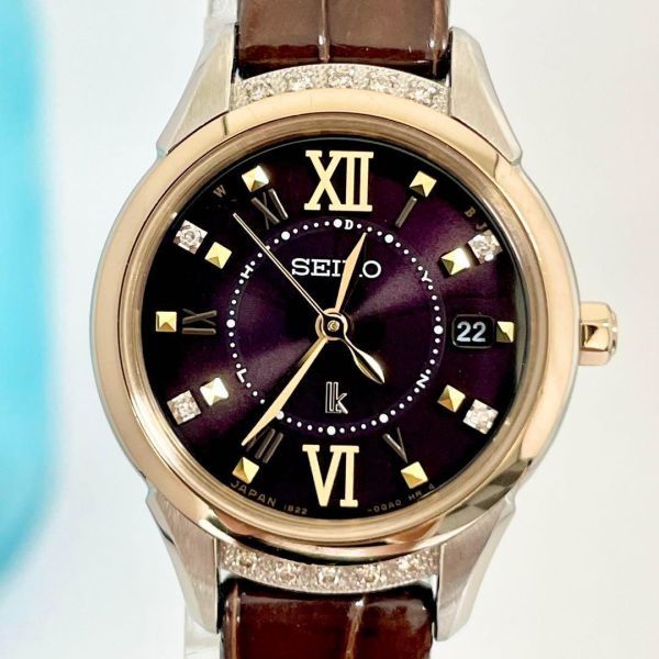 好評 293 SEIKO ルキア時計 ピエールエルメ 14Pダイヤ 電波ソーラー