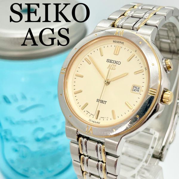 378 SEIKO セイコー時計 メンズ腕時計 コンビ AGS 自動巻き détails d