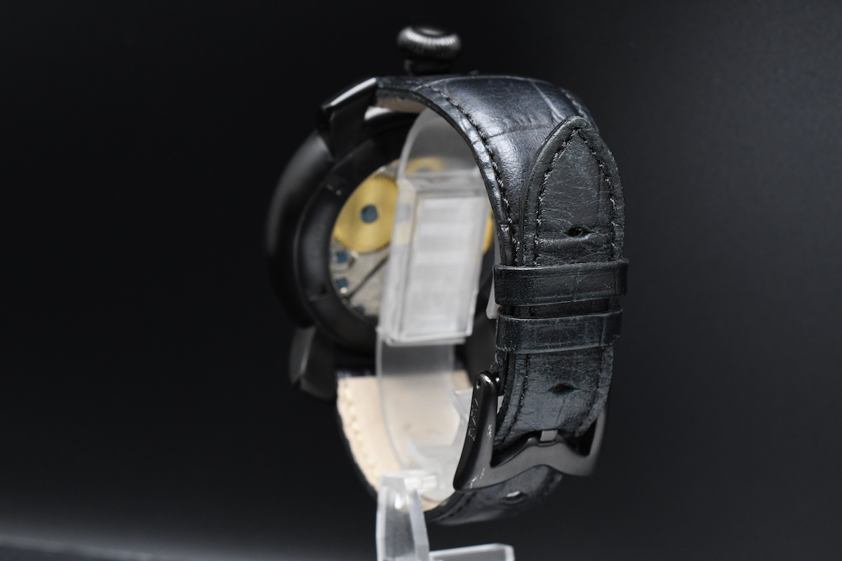 GaGa MILANO Ref：5012.03S ガガミラノ マニュアーレ スモールセコンド 手巻き ブラック メンズ 腕時計 ■15919_画像4