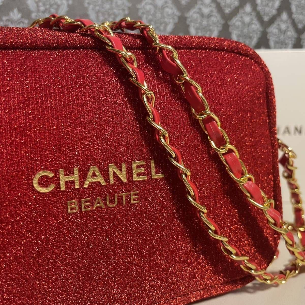 CHANEL シャネル ショルダーバッグ ポーチ バッグ 新品 未使用 赤