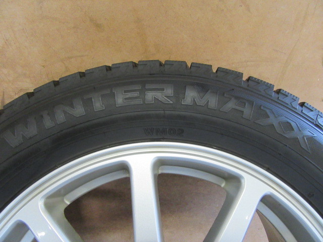 ★【日産純正アルミ付！】 ダンロップ WINTERMAXX WM02 215/60R17 17×7J PCD114.3 +45 ハブ径約64 19年製バリ溝4本セット！！_4本セットになります。