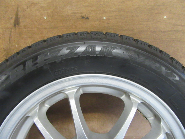 ★【ブリヂストン製アルミ付き！】 ブリヂストン ブリザックVRX2 155/65R14 14×4.5J PCD100 +46 ハブ径約75 21年製バリ溝4本セット！！_4本セットになります。