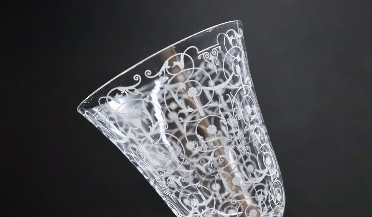 アンティーク フランス　バカラ　ミケランジェロ グラス　高さ　8,8cm