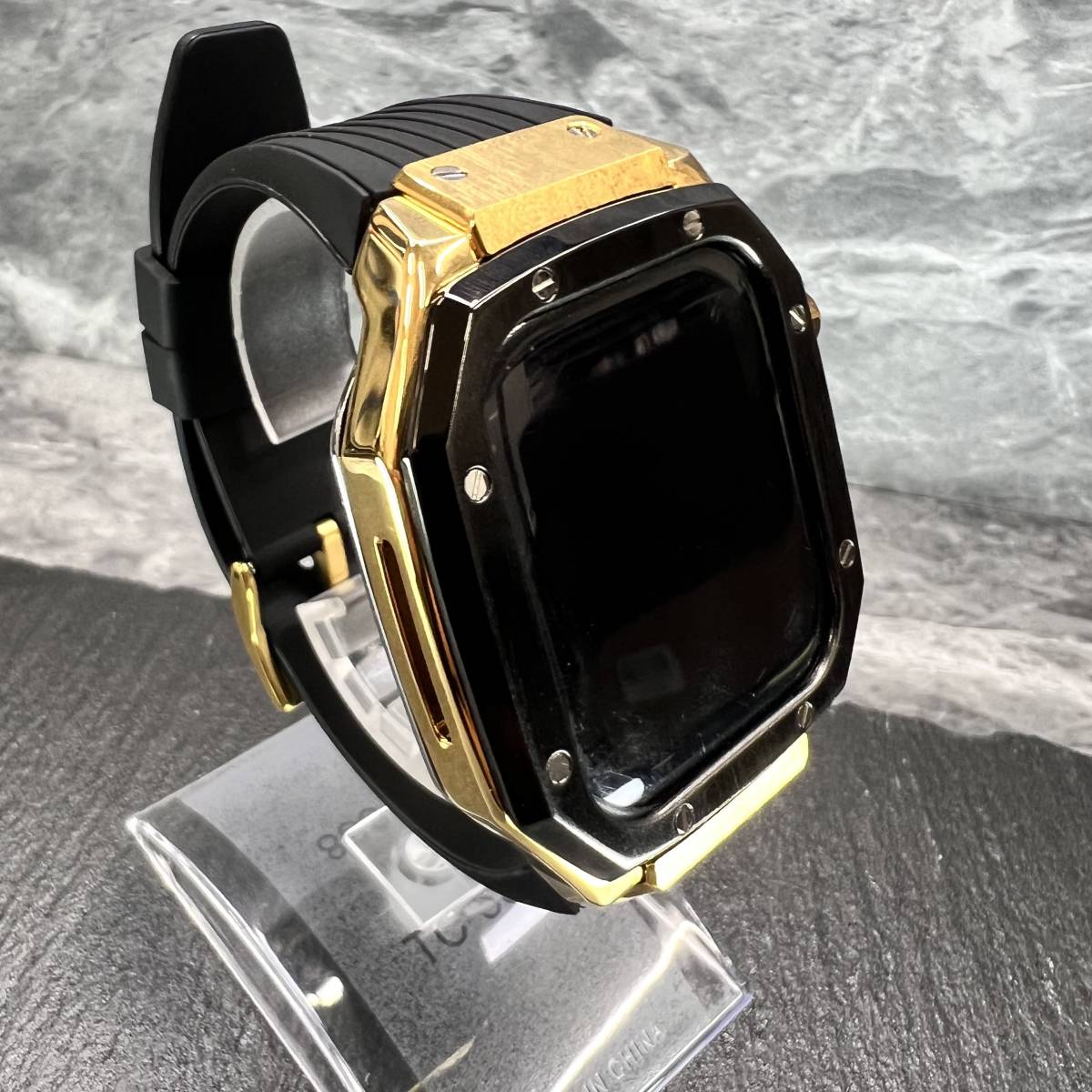 最高級Apple Watch カバー　44mm 45mm　ゴールデンコンセプト好きに　ステンレスケース_画像3