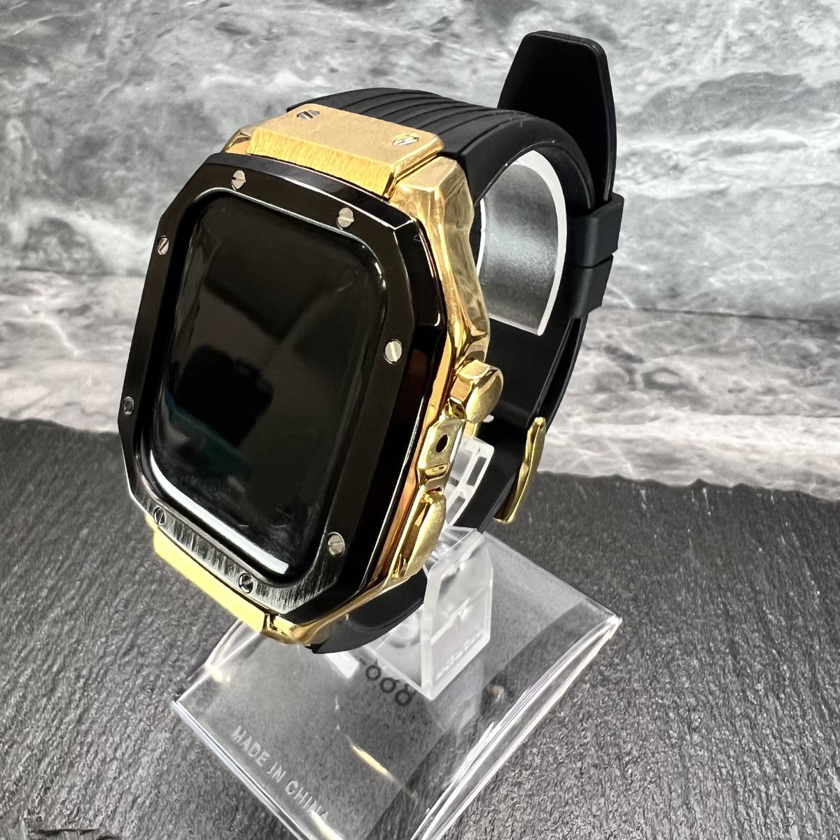 最高級Apple Watch カバー　44mm 45mm　ゴールデンコンセプト好きに　ステンレスケース_画像2