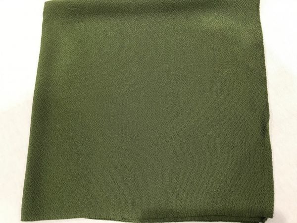 V three work V new goods tax included silk crepe-de-chine furoshiki plain two width powdered green tea color with translation 