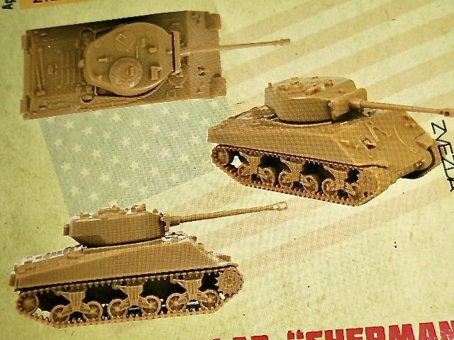 ZVEZDA 1/100 US MEDIUM TANK M4A2 SHERMAN 未開封品 アメリカ シャーマン ズベズダ_画像3