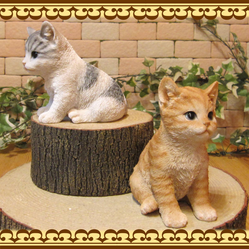  real .. cat. ornament friend cat 2 body set . part shop. interior also cat objet d'art cat figure .. ornament 