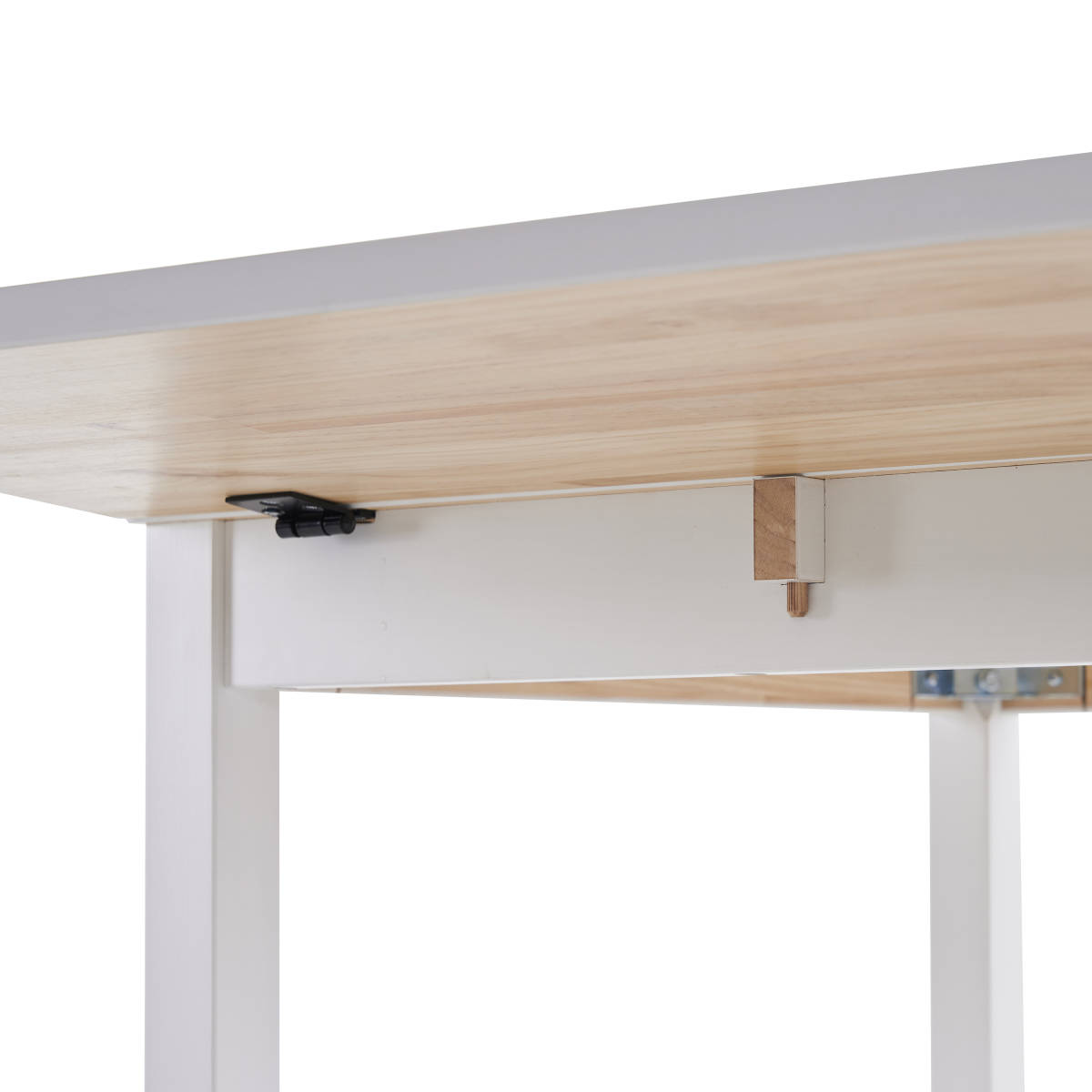 【ホワイト】 テーブル 伸長式ダイニングテーブル 在宅ワーク 勉強机 作業台 食卓 リビングテーブルの画像4