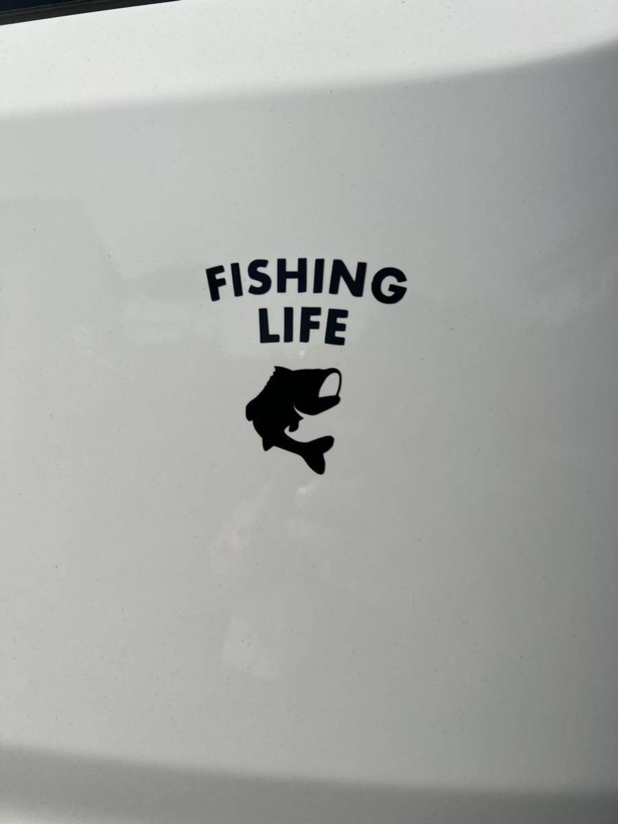 267.【送料無料】 FISHING LIFE カッティングステッカー 釣り【新品】_画像3