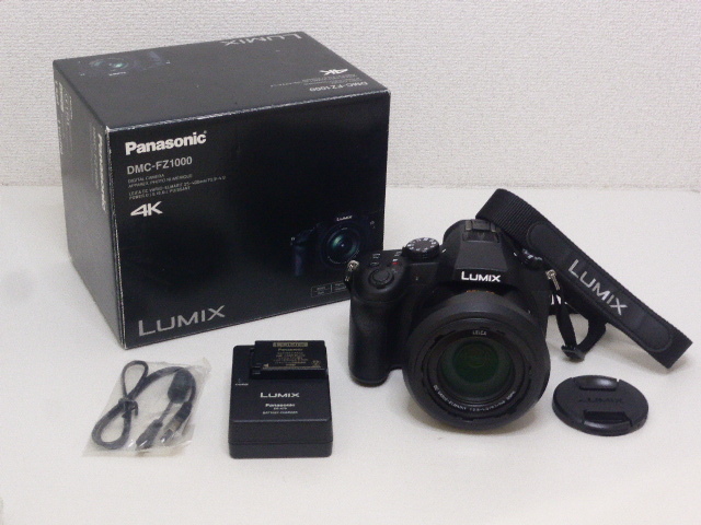 Panasonic パナソニック LUMIX DMC-FZ1000 4K LEICA 1:2.8-4.0/9.1-146 カメラ 取扱説明書等付属品有 箱付 ブラック 通電〇 60サイズ