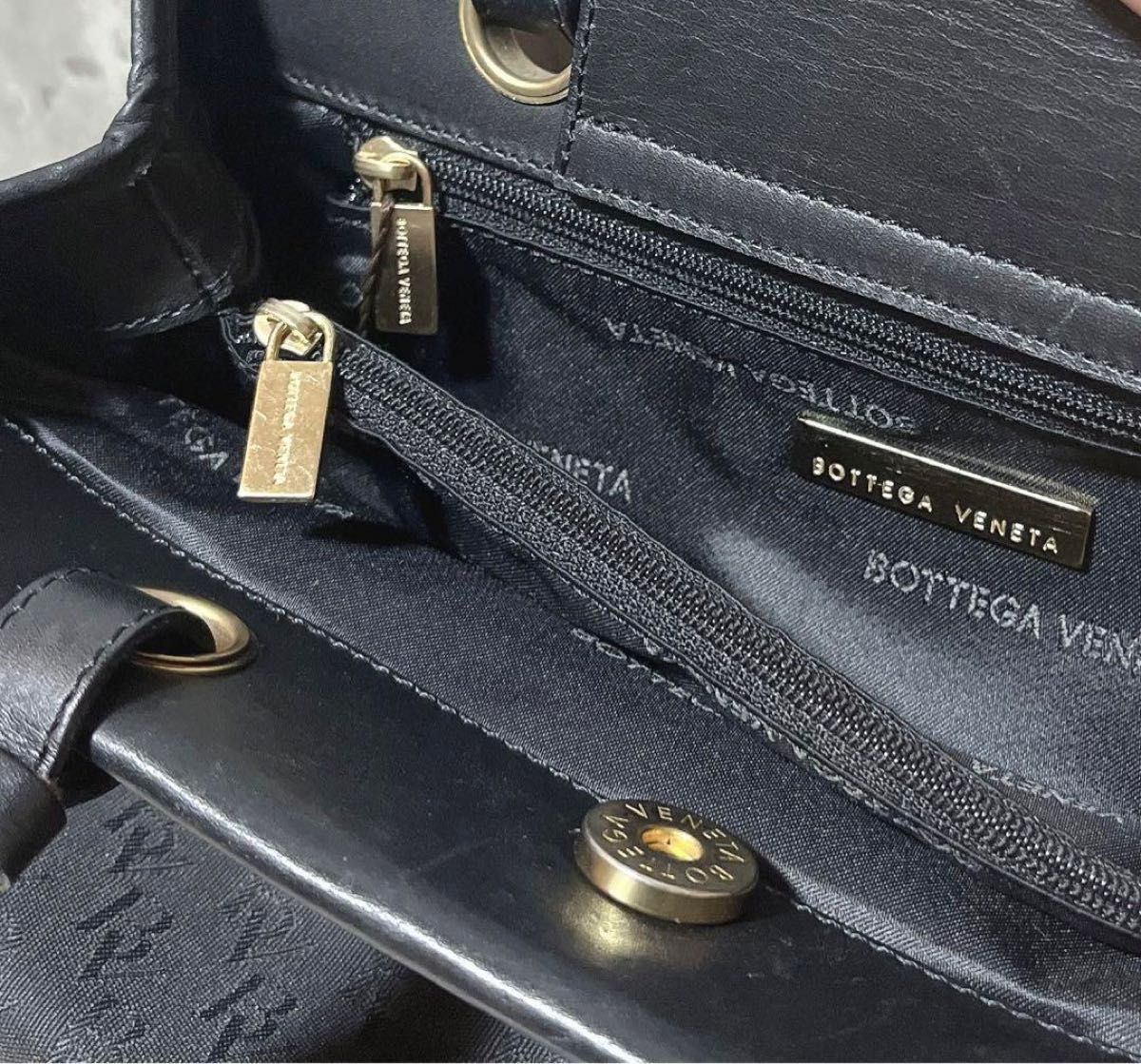 【希少】ボッテガヴェネタ 2WAY ハンドバッグ レザー モノグラム ロゴ BOTTEGA VENETA