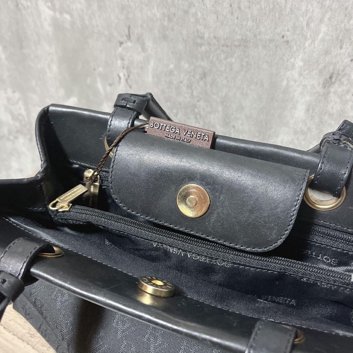 【希少】ボッテガヴェネタ 2WAY ハンドバッグ レザー モノグラム ロゴ BOTTEGA VENETA