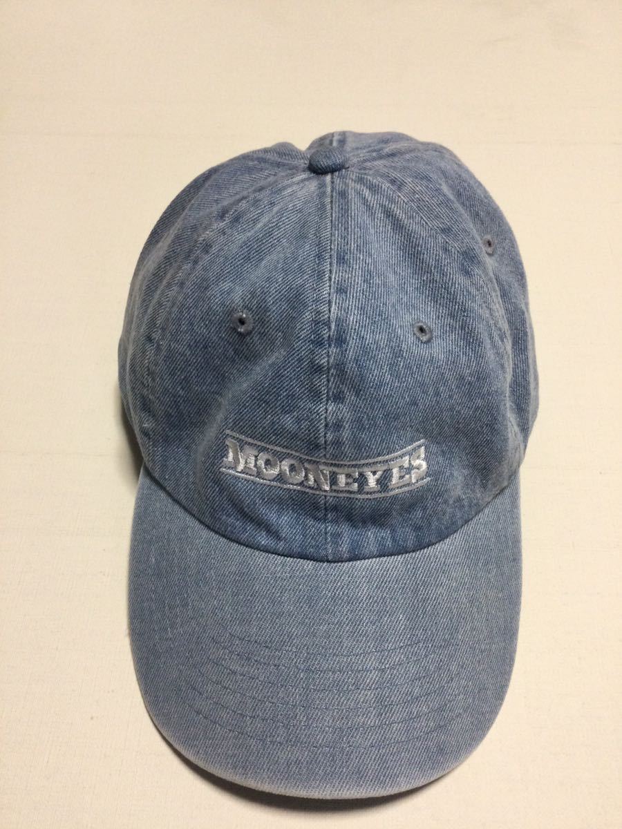  moon I zMOONEYES Denim cap * light Denim * long-term storage * dead stock * not yet have on goods * hat 