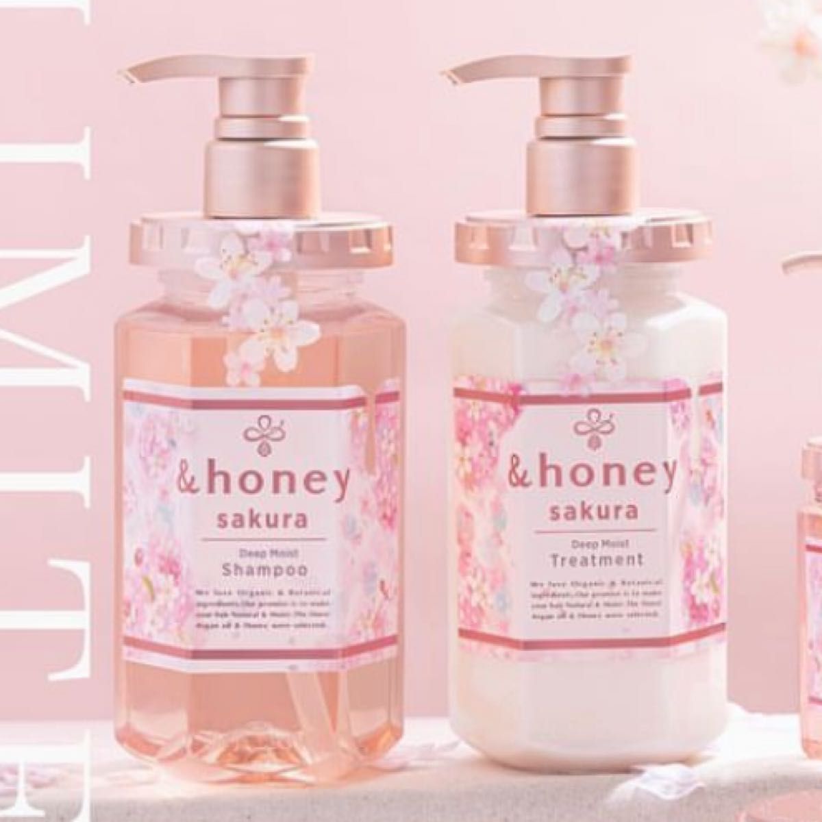 新品★ &honey アンドハニー《限定サクラ》ディープモイスト ペアセット（シャンプー＋トリートメント）2023ver.桜