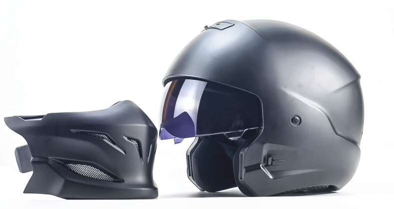 新しいデザインオートバイバイクヘルメット ハーフヘルメット フルフェイスヘルメット レーシング組立式顎部分着脱できる4色_画像6