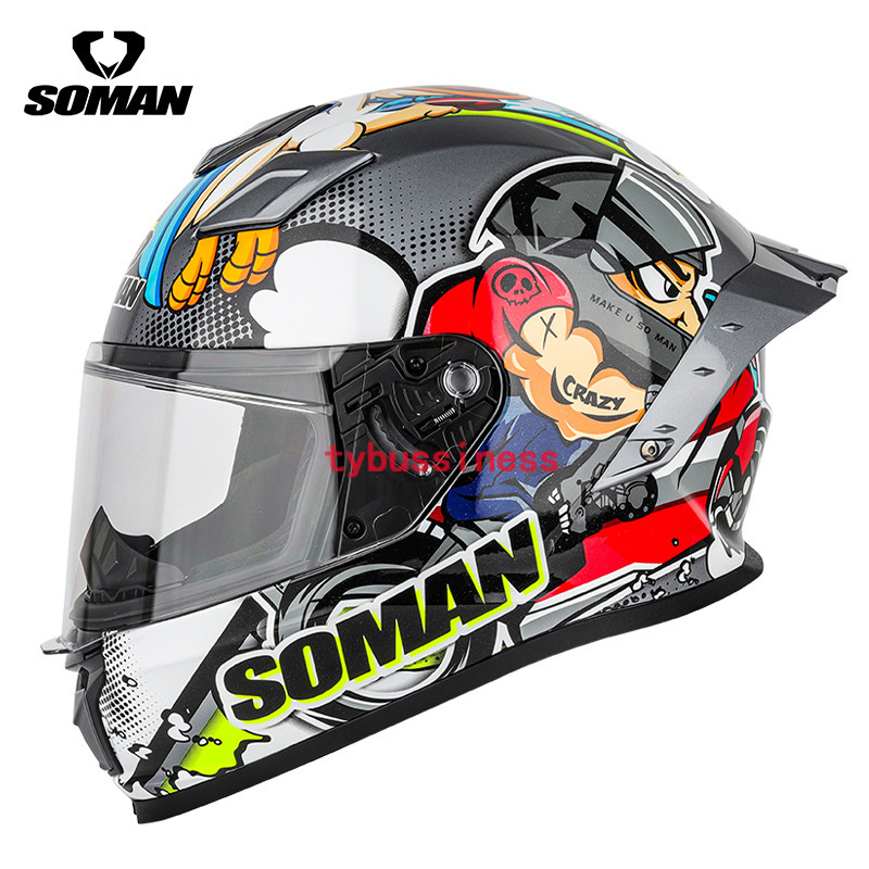 SOMAN full-face шлем для мотоцикла система шлем двойной защита шлем мотоцикл. шлем DOT засвидетельствование для мужчин и женщин 