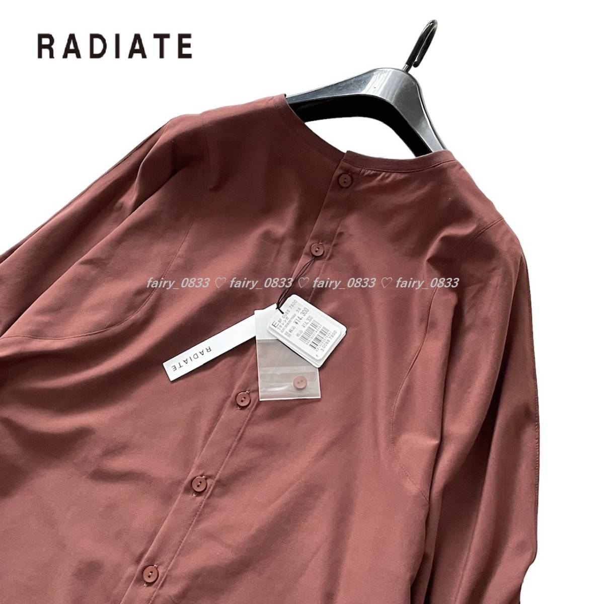 【日本製 】新品■スコットクラブ RADIATE ラディエイト■14300円　抜け感フィッシュテール＆バックボタン...♪ロングシャツプルオーバー_画像6