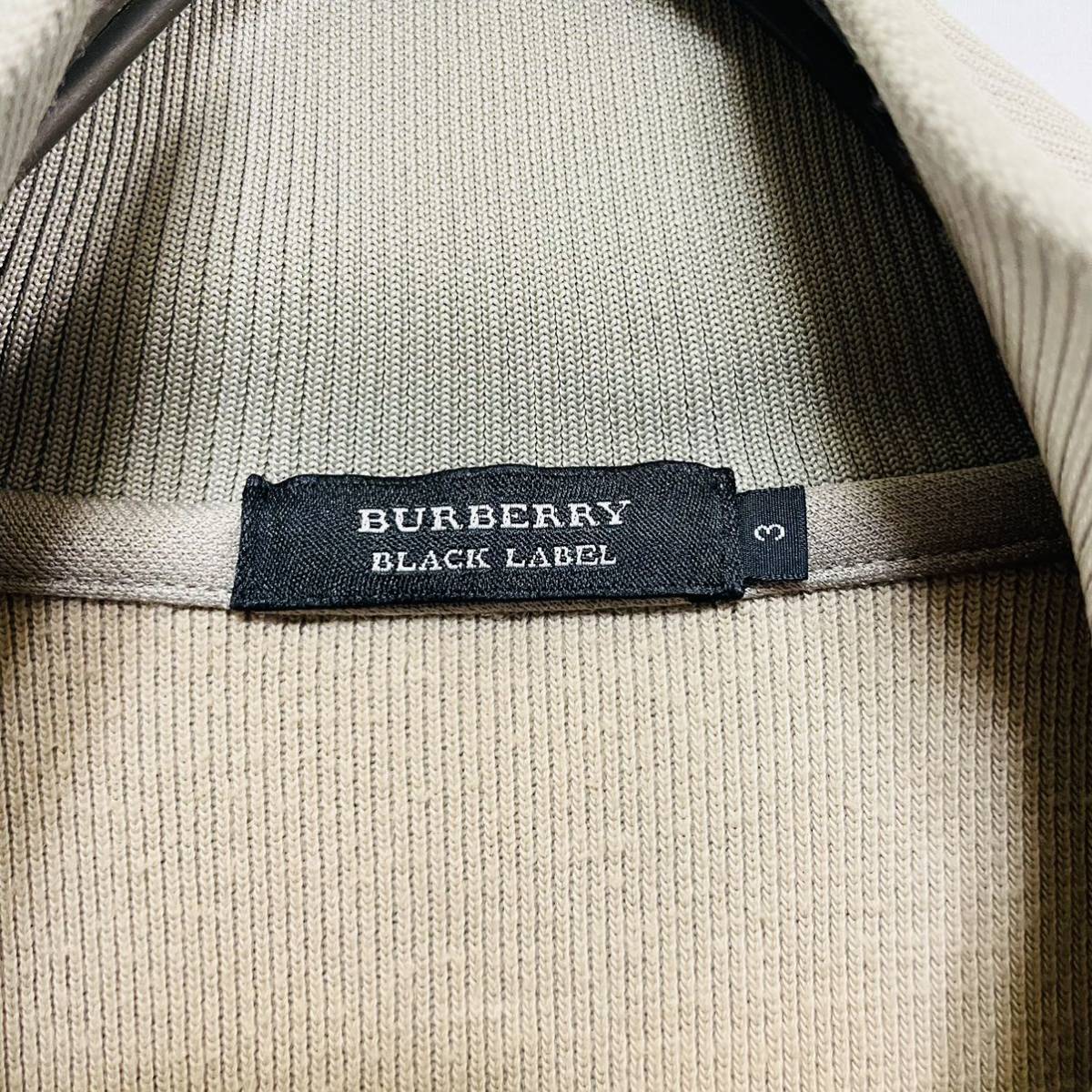 BURBERRY BLACK LABEL トラックジャケット 3 美品 ブルゾン ジャージ バーバリー ブラックレーベル 切替素材 ナイロン ジャケット L相当_画像9