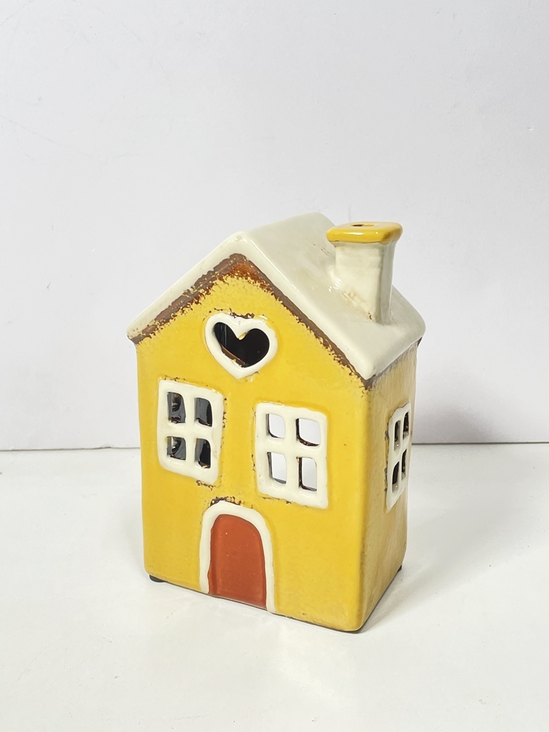 * new goods candle holder house house ceramics made candle house Northern Europe stylish candle light interior objet d'art decoration retro [12]