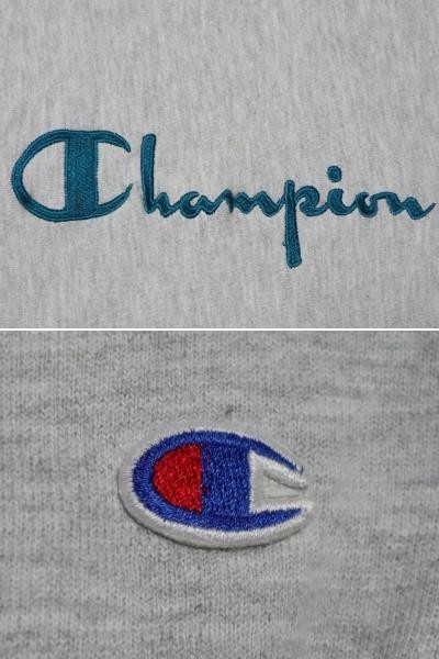 90s USA製 刺繍タグ チャンピオン Champion リバースウィーブ スクリプト ロゴ 刺繍 ビンテージ スウェット パーカー US- M // トレーナー_画像5