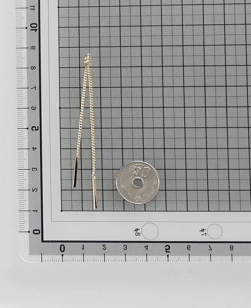 【18kgp本金鍍金】スティックチェーンのピアス留め具2個で480円_画像5