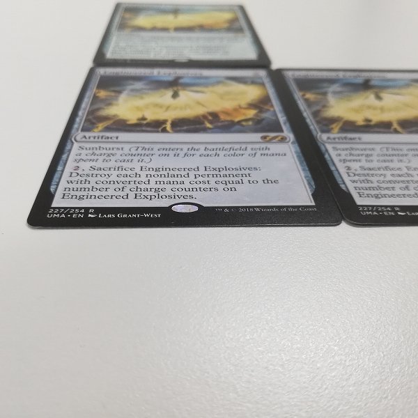 sA097o [人気] MTG 茶 レア R アーティファクト 仕組まれた爆薬 Engineered Explosives 2XM 1枚 UMA 2枚 計3枚 英語版_画像6