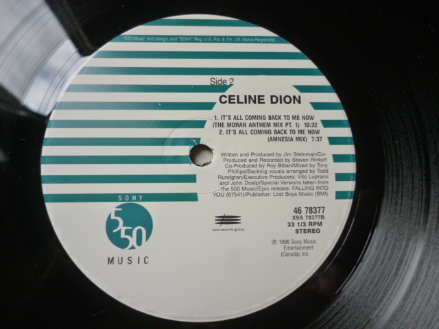 Celine Dion / It's All Coming Back To Me Now ゴージャス・アップリフト VOCAL HOUSE 12 最高DIVA 圧倒的ヴォーカリスト 試聴_画像4