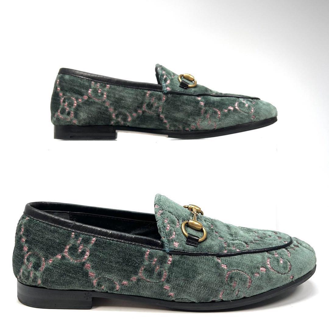 GUCCI グッチ ヨルダーン ホースビットローファー ベルベット 34 GUCCI グッチ ヨルダーン ホースビットローファー ベルベット 34