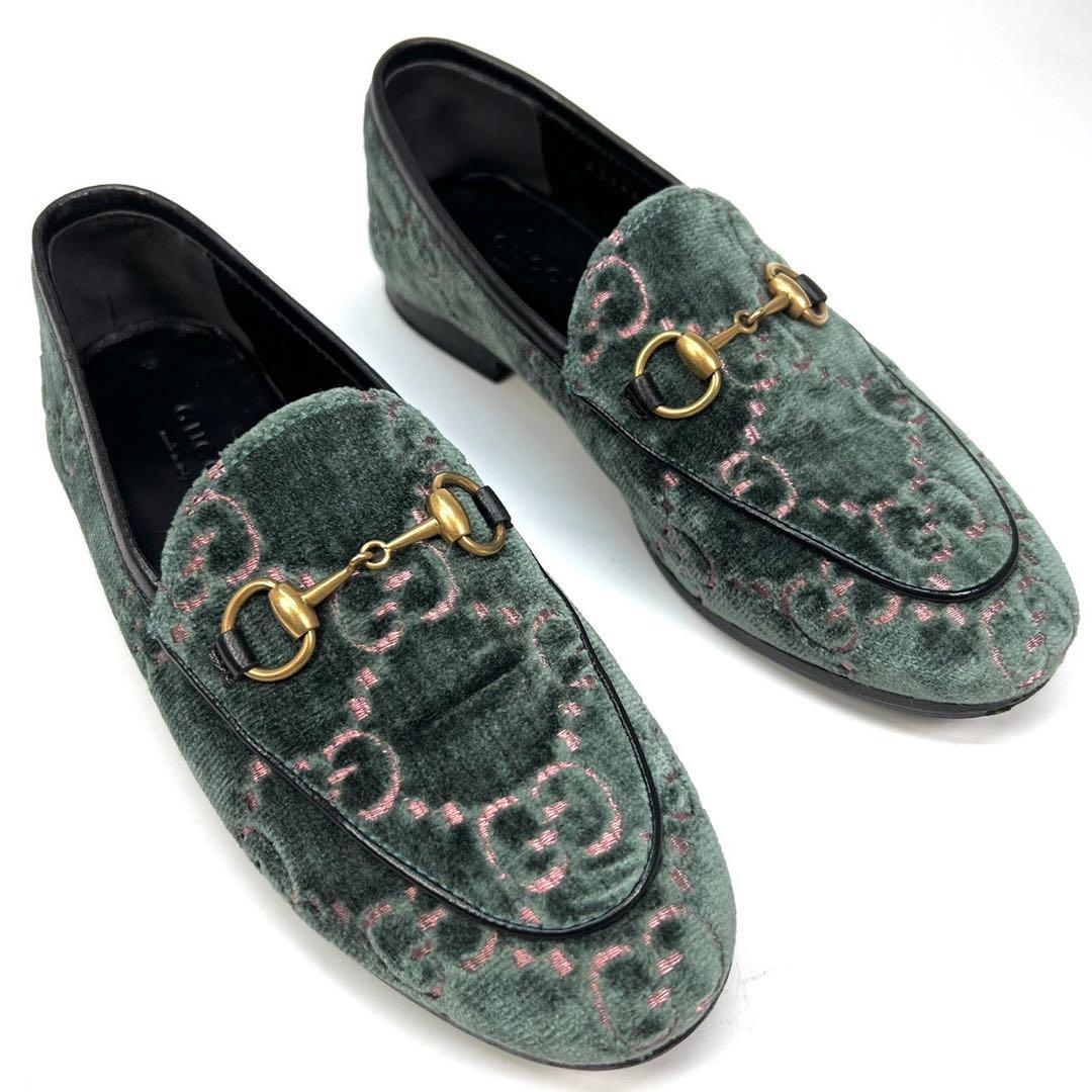 GUCCI グッチ ヨルダーン ホースビットローファー ベルベット 34 GUCCI グッチ ヨルダーン ホースビットローファー ベルベット 34