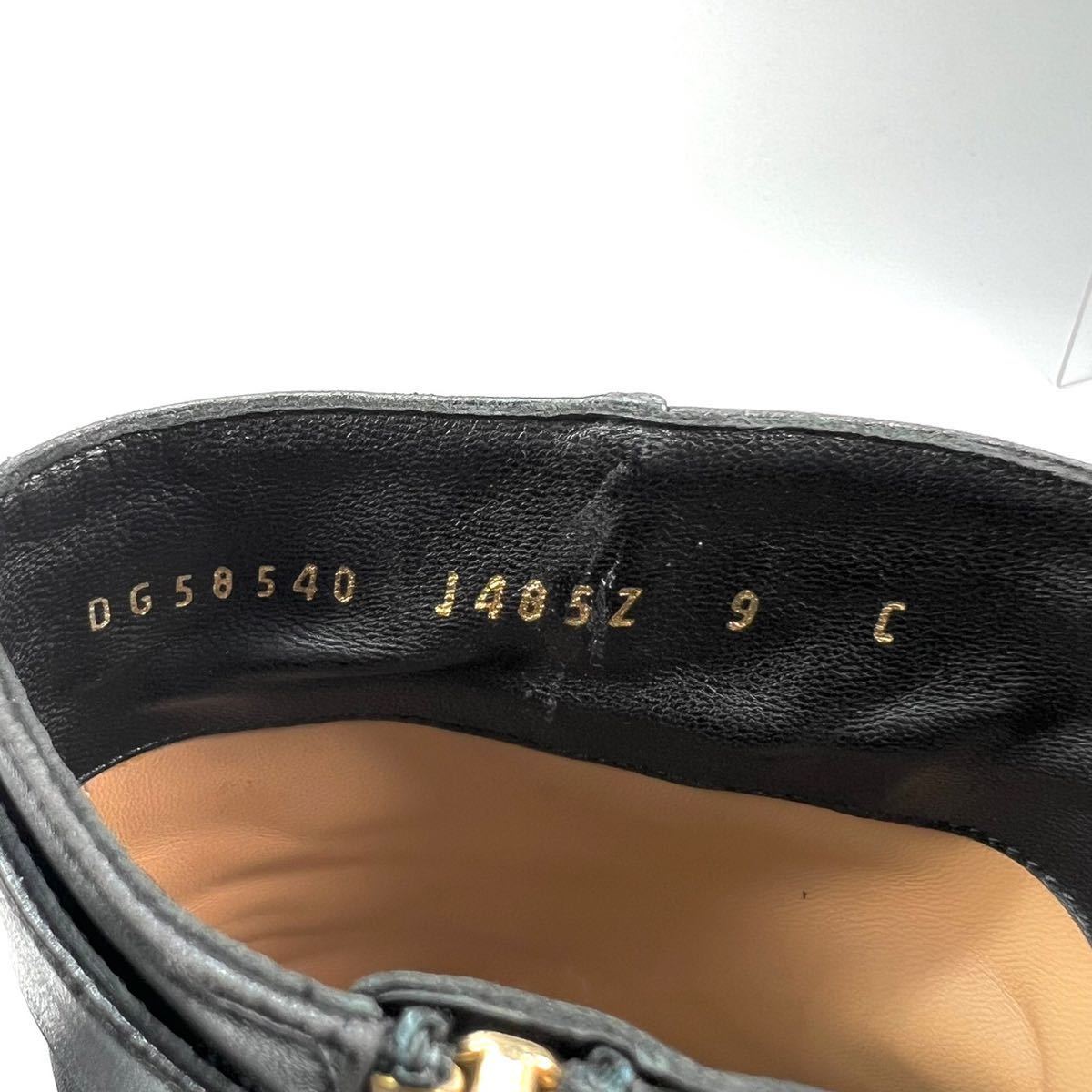 Salvatore Ferragamo フェラガモ ショートブーツ　レザー　9 26.5cm レディース　靴　シューズ　ブラック　黒　レザー_画像6