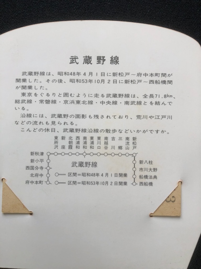 武蔵野線 記念乗車券・入場券 2種類 昭和53年～ の画像8