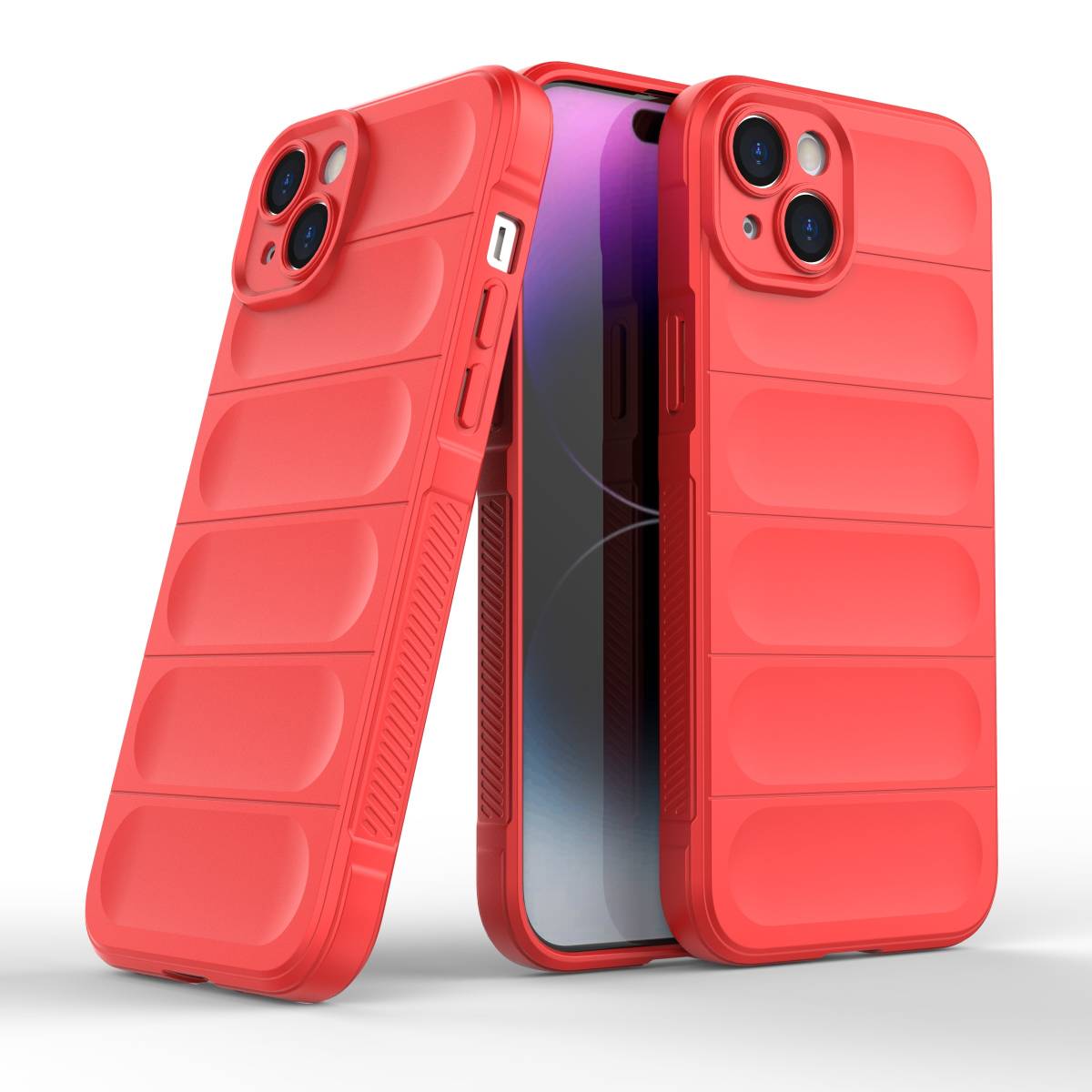 C 赤 iPhone 15 Plus ケース 衝撃吸収 カバー アイフォン 本体 保護 割れにくい 米軍 頑丈 耐衝撃 超頑丈 ソフト シリコン アイホン Apple_画像1