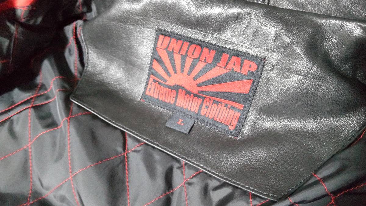 UNION JAP ユニオン ジャップ Invierno UJ-004-F14 Lサイズ レザー ダウン ジャケット_画像3