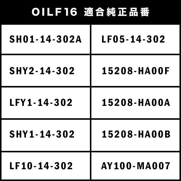 オイルフィルター オイルエレメント CCEAW ビアンテ LFVD 純正互換品 SHY1-14-302 品番:OILF16 10個_画像4