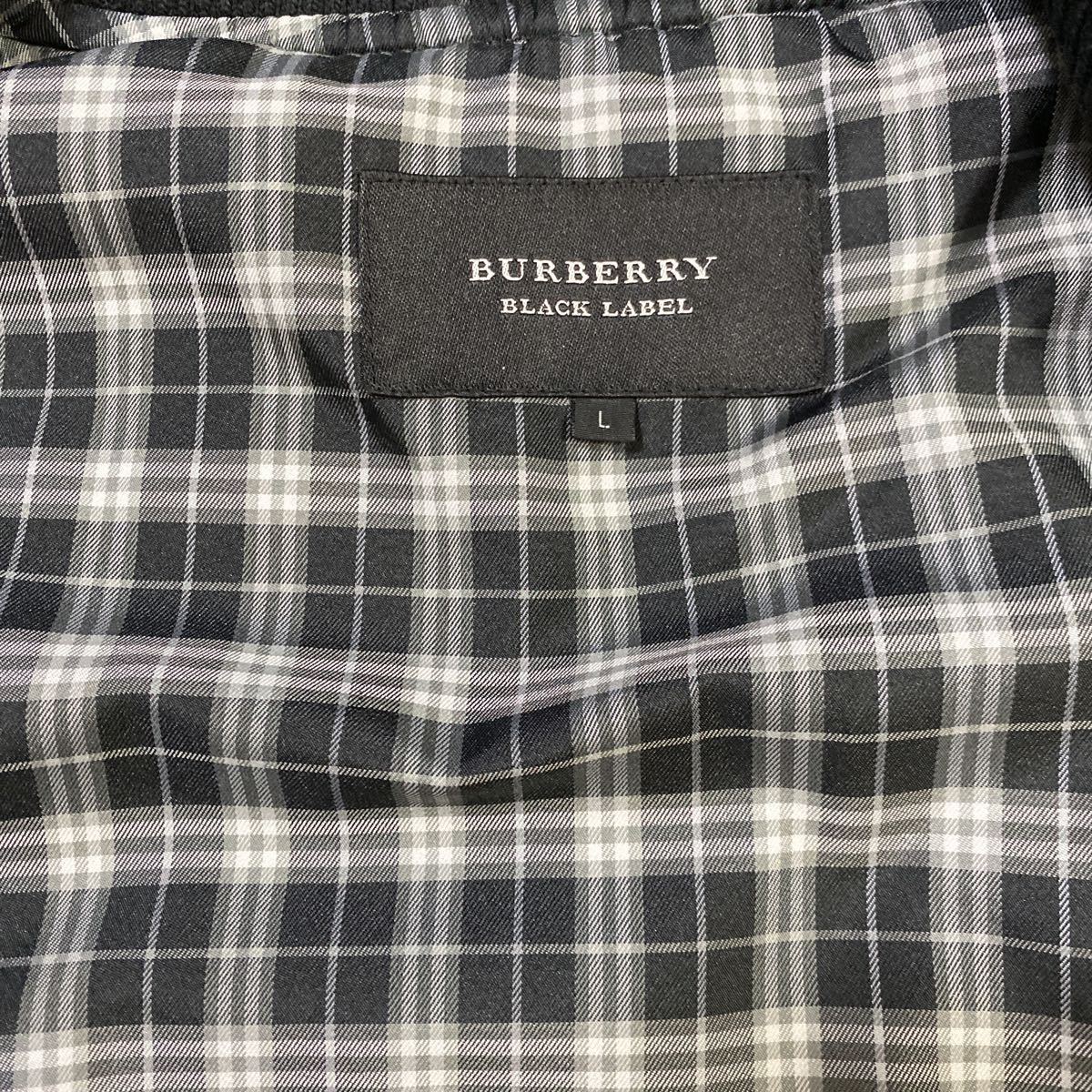 バーバリーブラックレーベル　BURBERRY ダウンジャケットコート 3way ノバチェック フォックス ファー ブラック Lサイズ_画像10