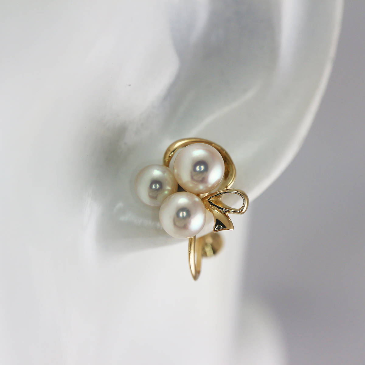 <TASAKI> K18 pearl earrings 5.3~6.2mm [CYG7232]