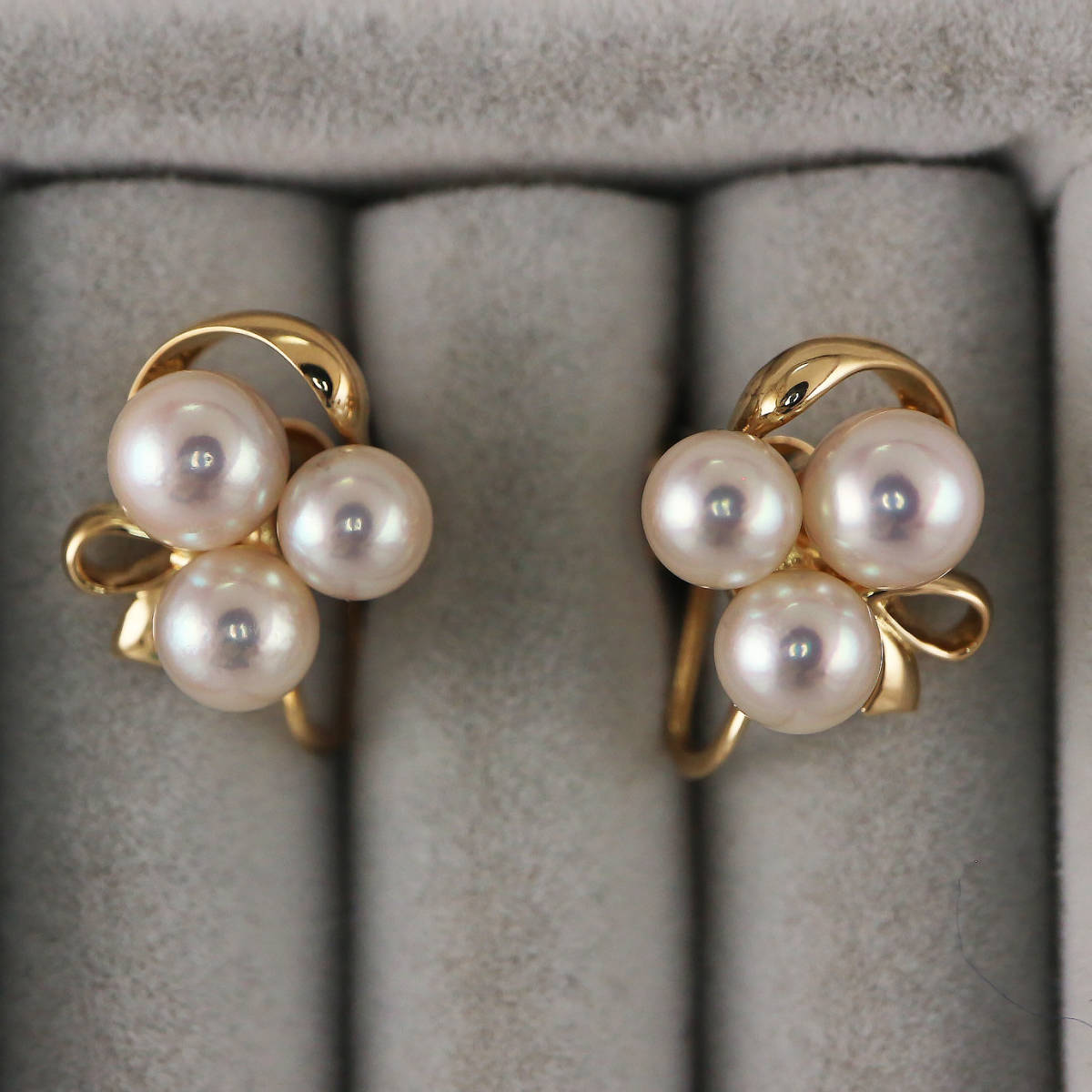 <TASAKI> K18 pearl earrings 5.3~6.2mm [CYG7232]