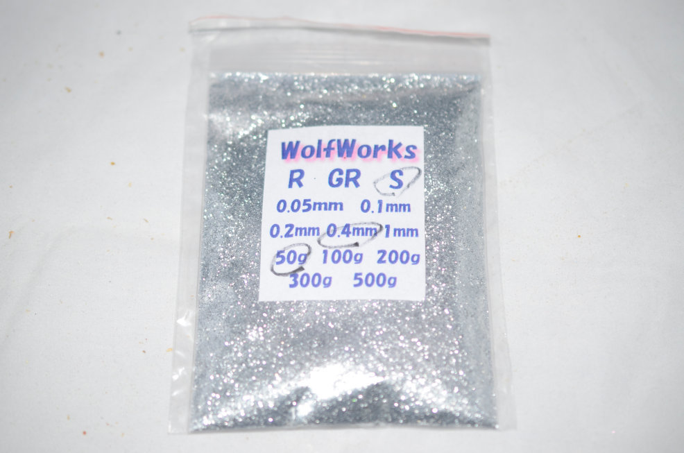 【WOLF WORKS】シルバーラメフレーク 0.4mm 50g分★_画像2