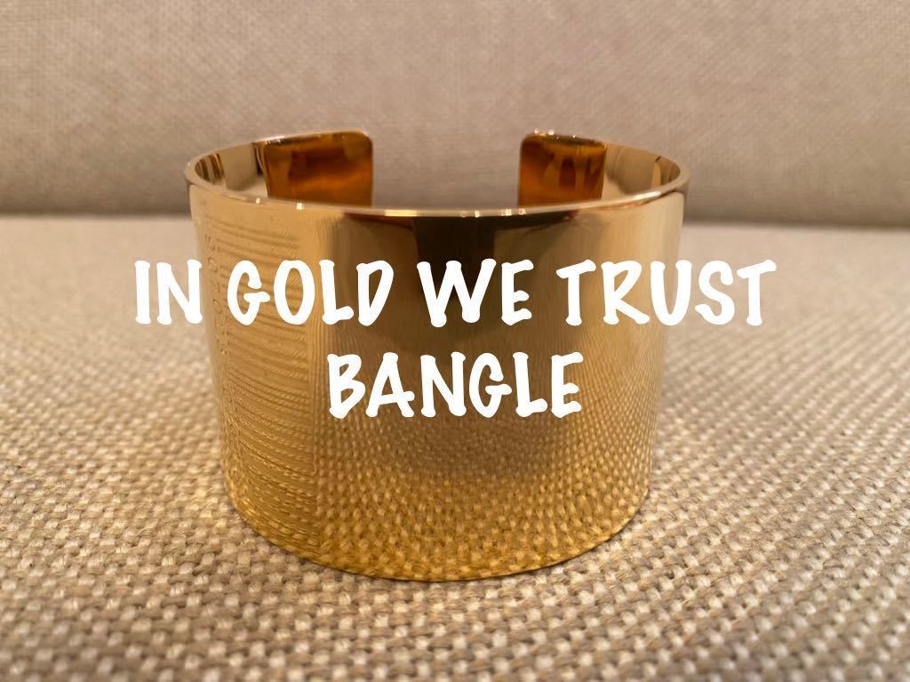 IN GOLD WE TRUST バーコード バングル ゴールド ブレスレット