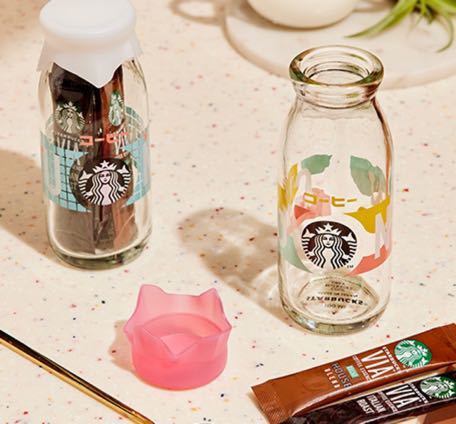 [オンラインストア限定]スターバックス コーヒー GYU-NEW 瓶 ピンク 200ml スタバ VIA コーヒー牛乳瓶の画像2