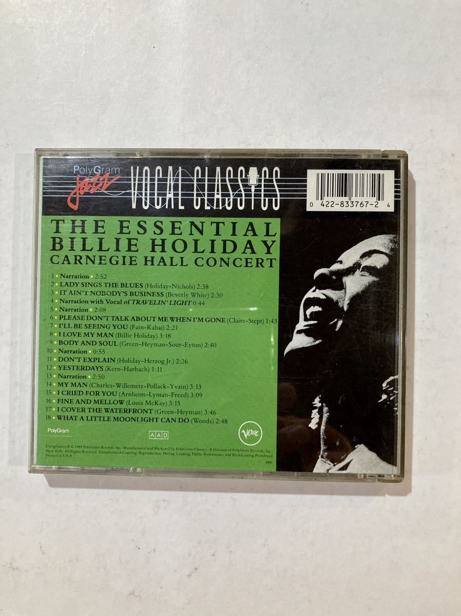 CD ビリー・ホリディ The Essential Billie Holiday - Carnegie Hall Concert_画像3