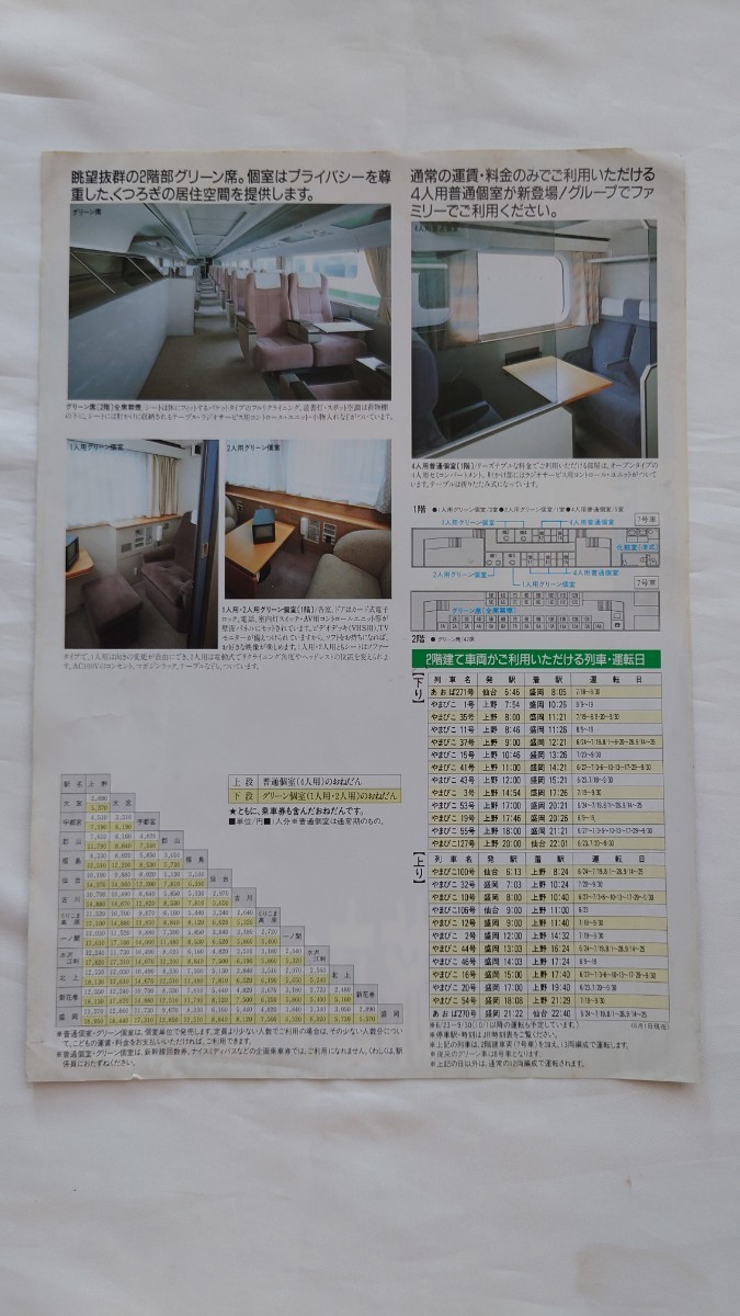 ▼JR東日本▼旅立つ、2階建て。東北新幹線に新登場。▼パンフレット 200系_画像2