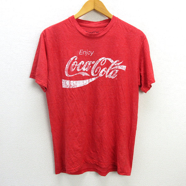 y■メキシコ製■コカ・コーラ/Coca ColaプリントTシャツ/アメカジ■赤/U.S.古着【メンズM】MENS/76【中古】_画像1