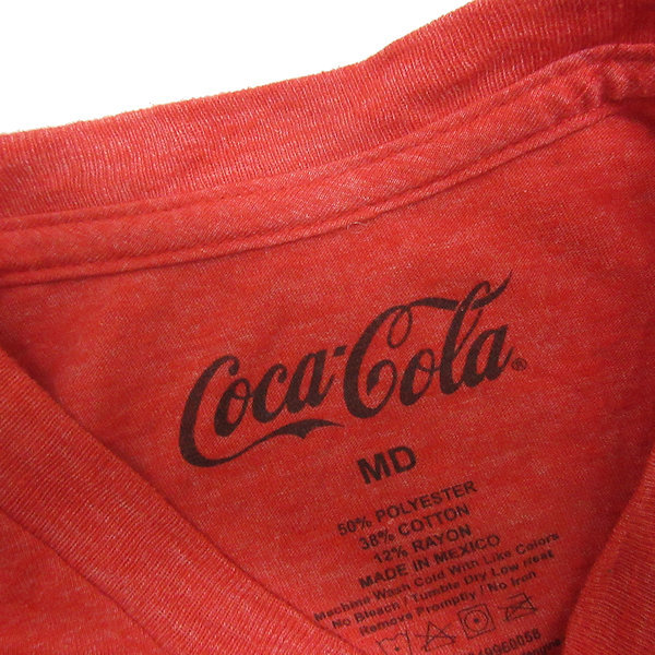 y■メキシコ製■コカ・コーラ/Coca ColaプリントTシャツ/アメカジ■赤/U.S.古着【メンズM】MENS/76【中古】_画像2