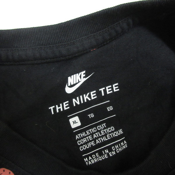 y■ナイキ/NIKE ドットプリント THE NIKE TEE Tシャツ■黒【メンズXL】men's/74【中古】_画像3