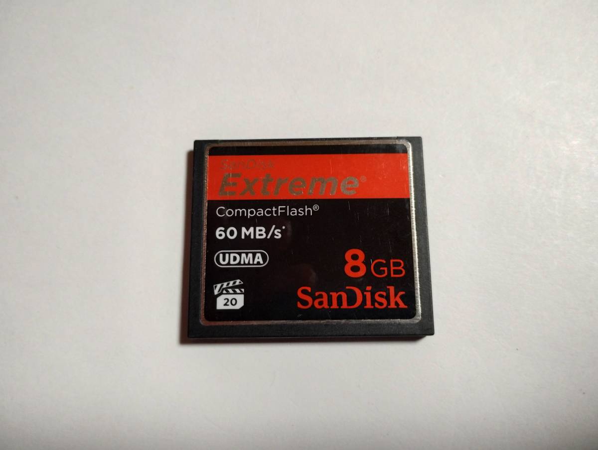 8GB　SanDisk　extreme　UDMA　CFカード　フォーマット済み　メモリーカード コンパクトフラッシュカード_画像1